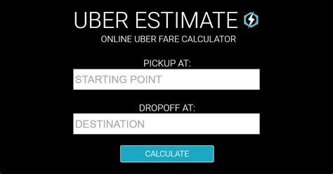 uber cost estimator.